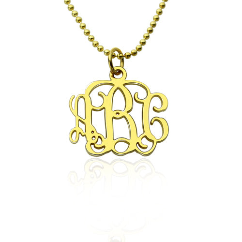 Personalized 0.72" Small Monogram Necklace