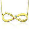 Personalized Infinity Name Birthstone Necklace