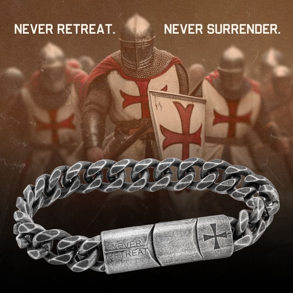 The Knights Templar - Never Retreat Never Surrender Bracelet