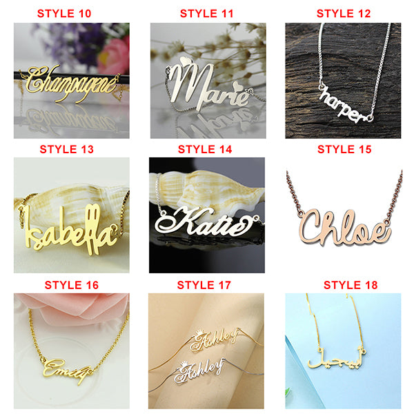 Personalized Name Necklace Stainless Steel
