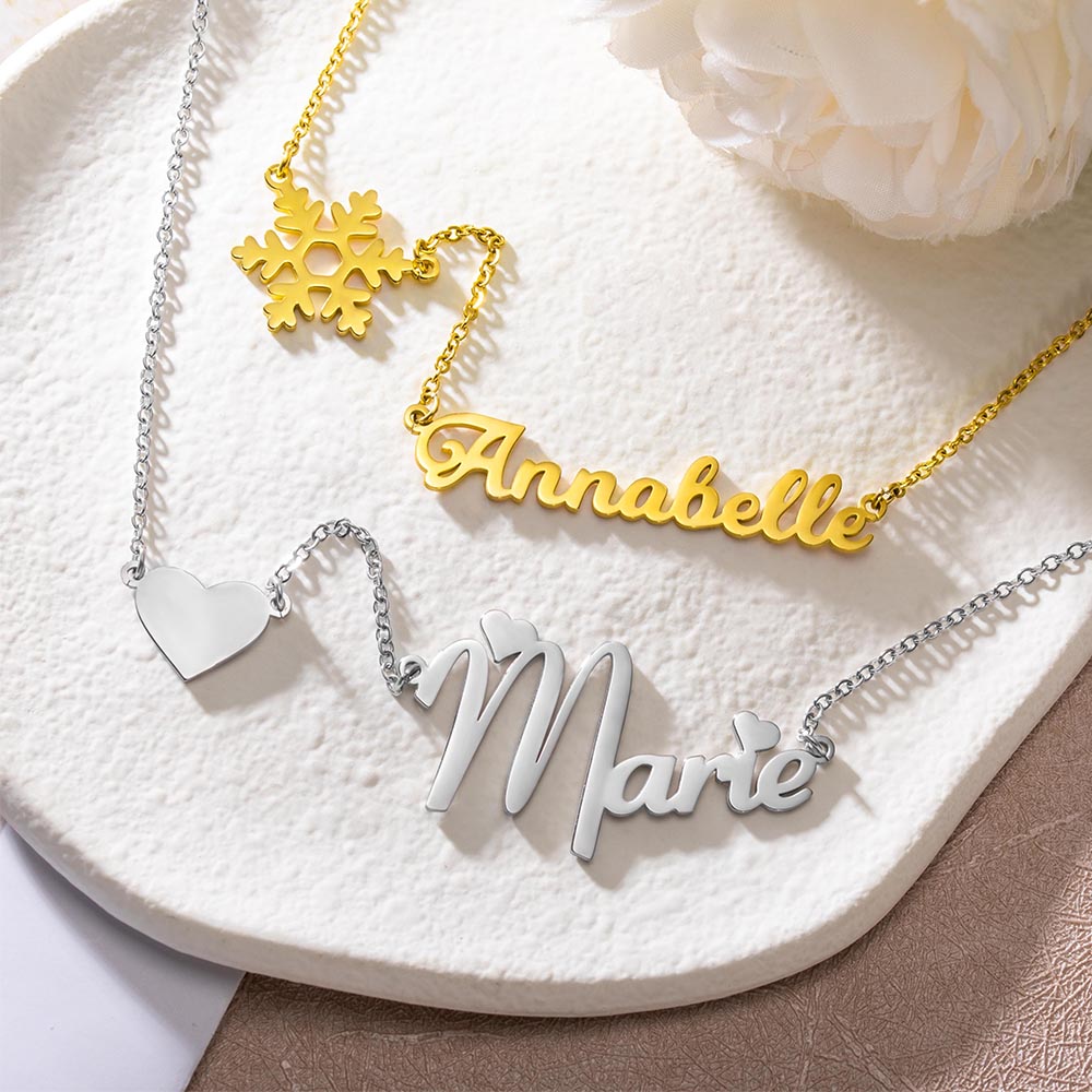 Custom Icon in 4 Styles Necklace with Name