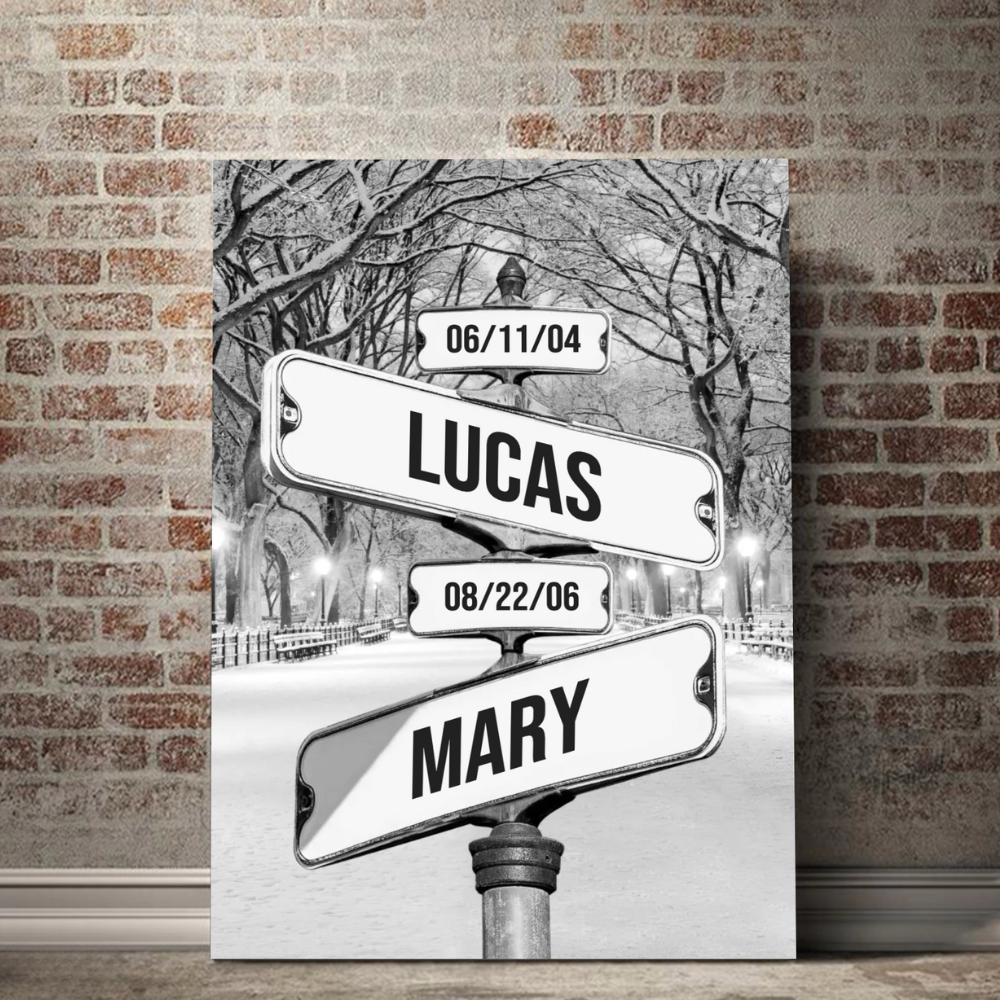 Personalized Canvas "Date of birth of children"