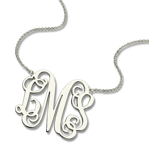 Personalized 1.65" XL Monogram Necklace In-CustomLove