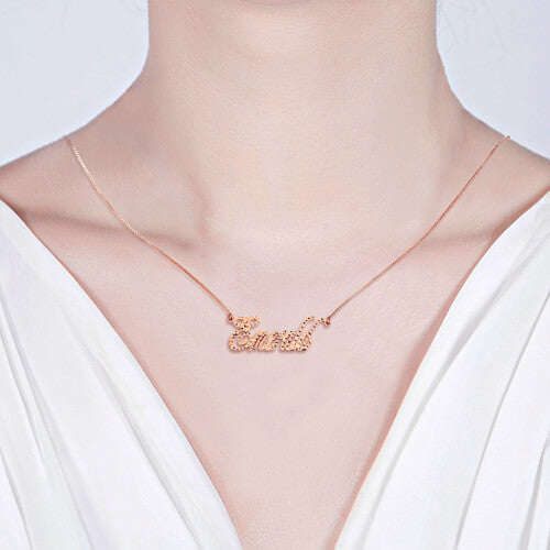 Personalized Champagne Style CNC Name Necklace
