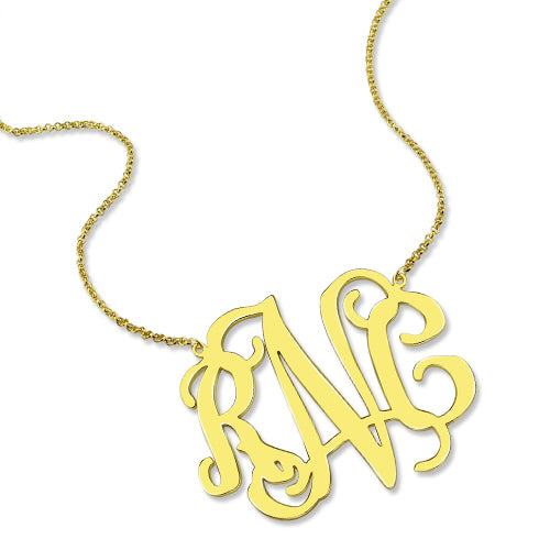 Personalized 2" XXL Celebrity Monogram Necklace