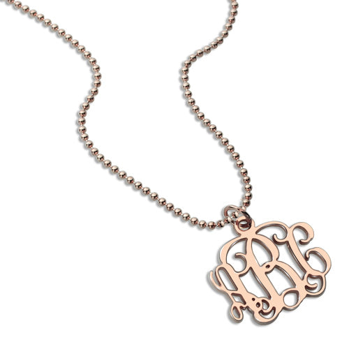 Personalized 0.72" Small Monogram Necklace