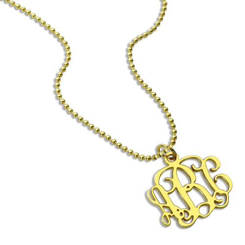 Personalized 0.72" Small Monogram Necklace