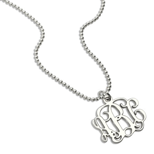 Personalized 0.72" Small Monogram Necklace