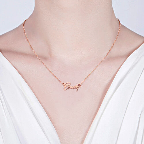 Personalized Cursive Style Name Necklace