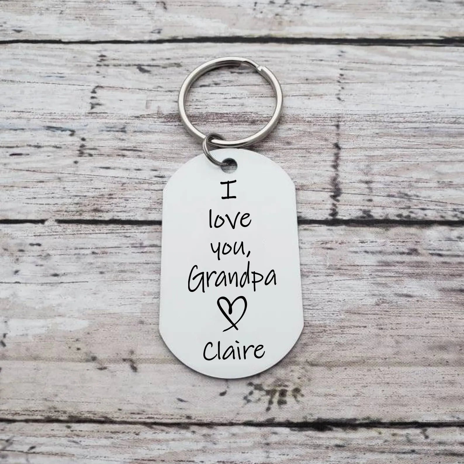 Personalized Dog Tag Keychain - CustomLove