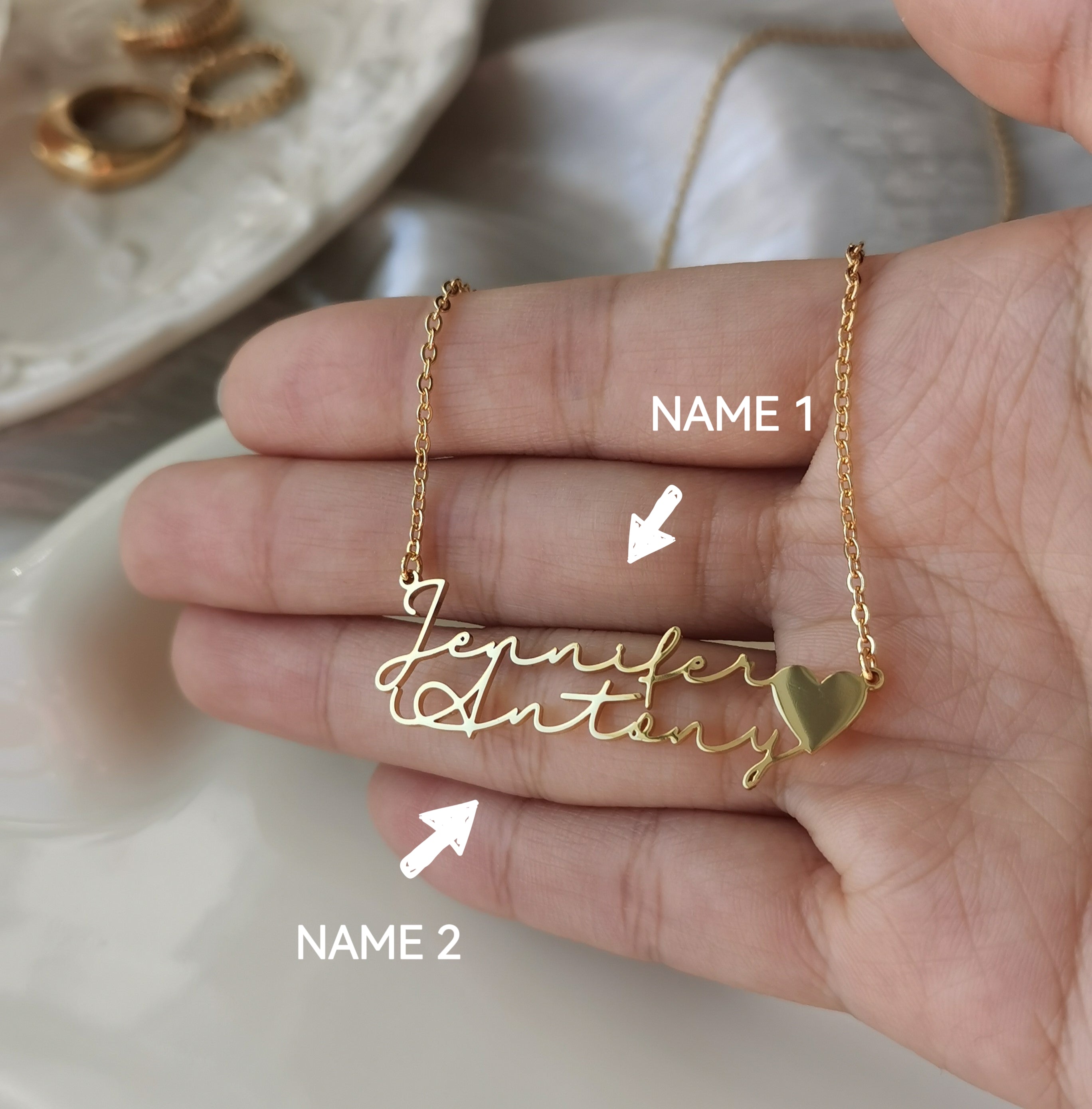 Personalized Double Name Necklace