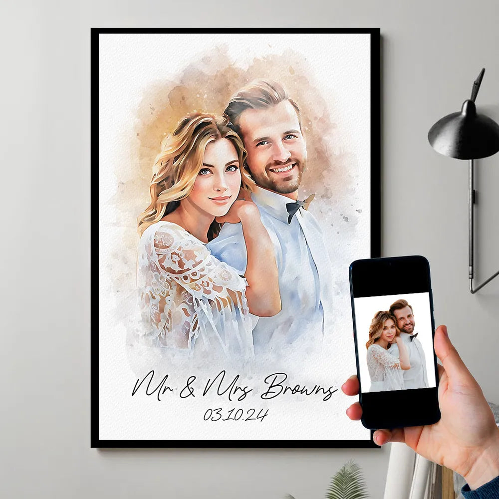 Personalized Couples Portrait