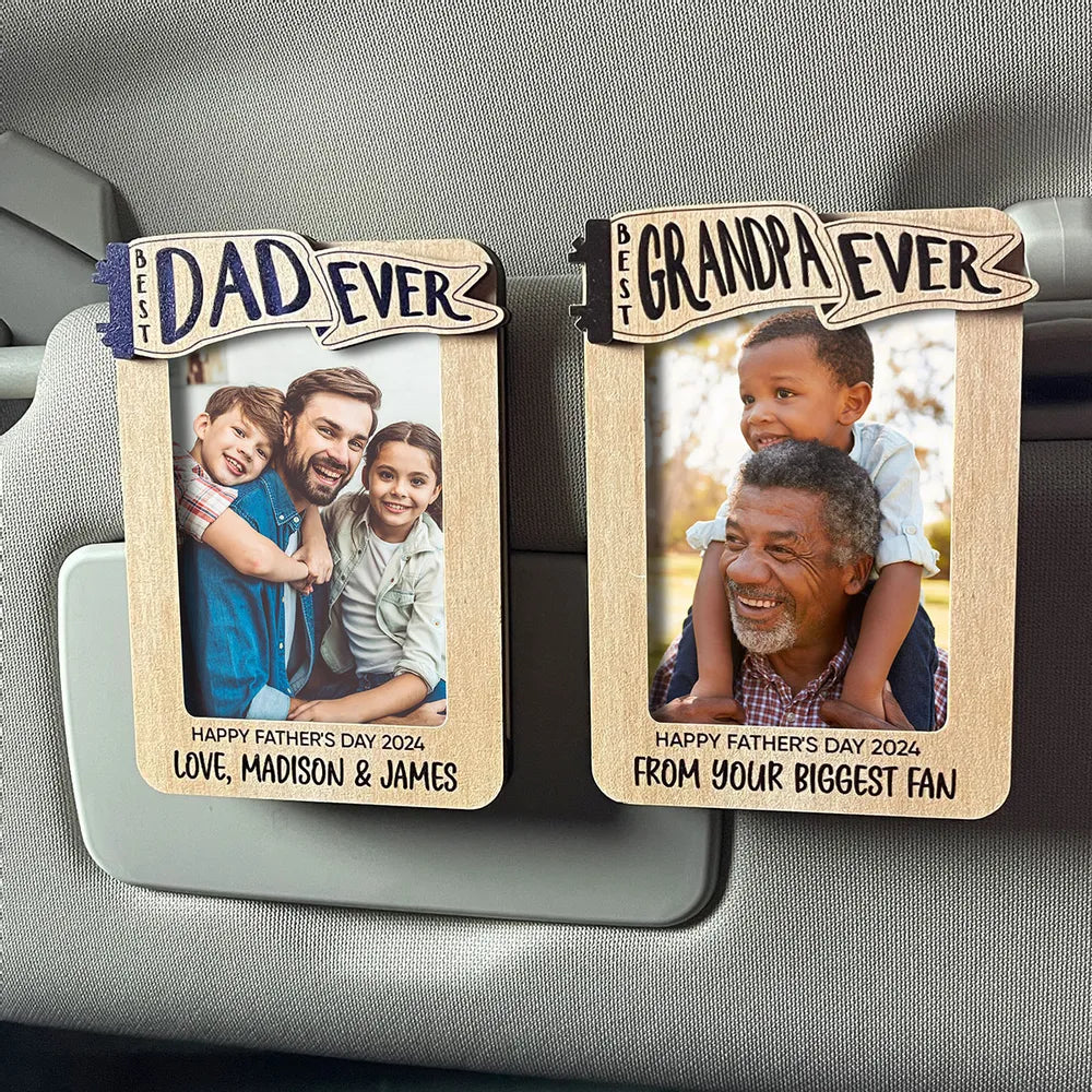 Personalized Picture Frame, Custom Photo Car Visor Clip