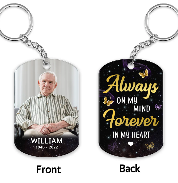 Personalized Acrylic Keychain - Memorial Sympathy Remembrance