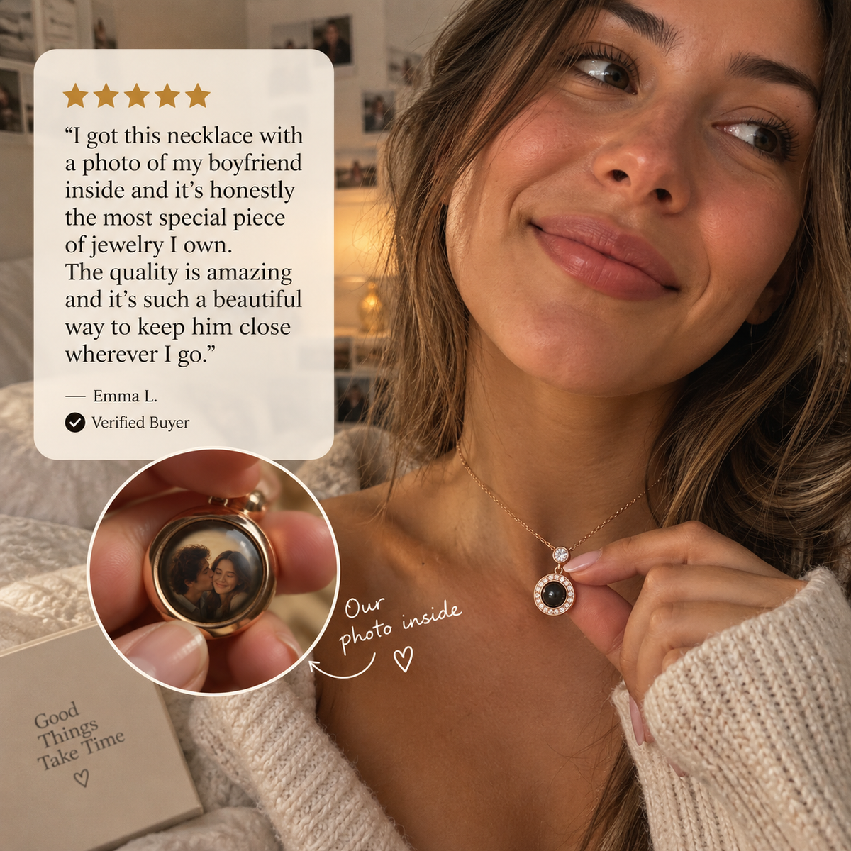 Eternal Hidden Photo Necklace