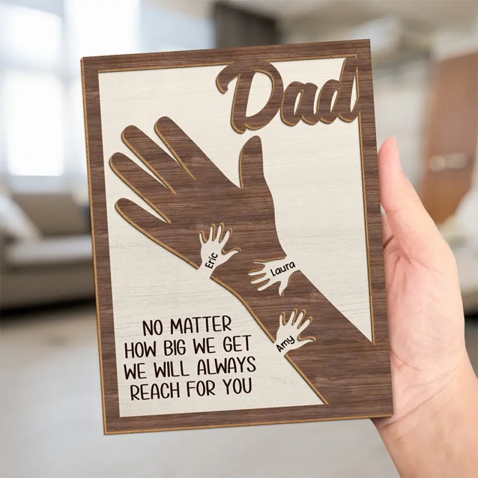 Personalized Wooden Plaque – We Hold Our Hands Together & Forever