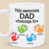 This Awesome Dad Belongs To - Custom 3D Inflated Effect Printed Mug