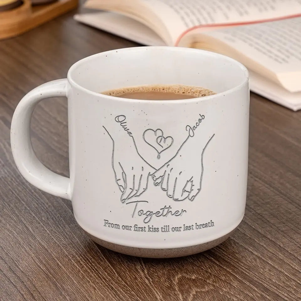 Personalized Pottery Mug - "Together Forever"