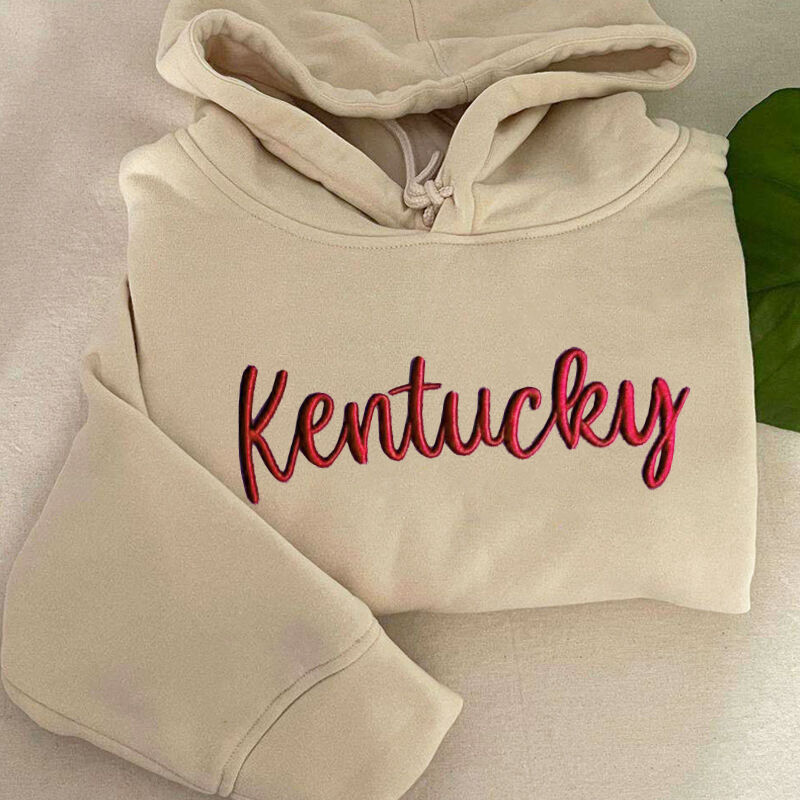 Personalized Hoodie 3D Embroidery Custom Name Design Perfect Gift for Family Friends