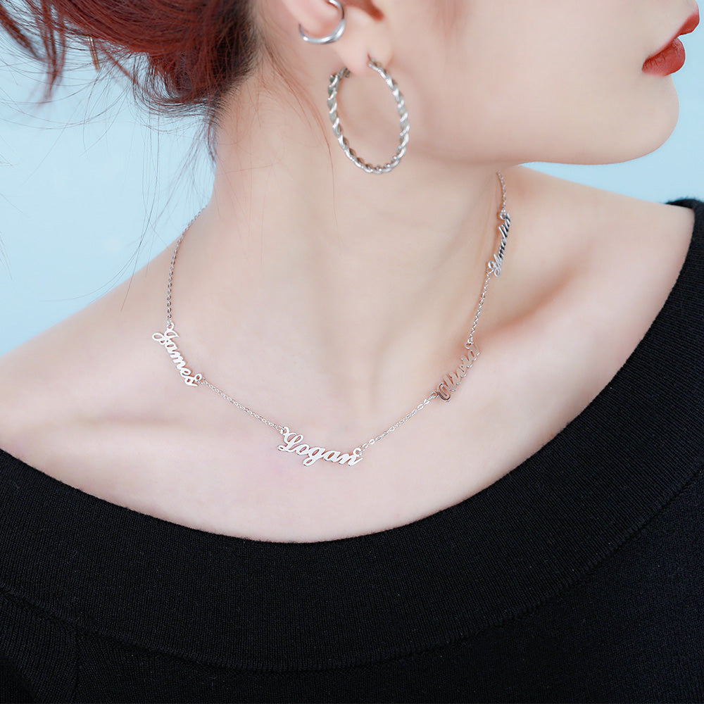 Personalized 4 Names Necklace