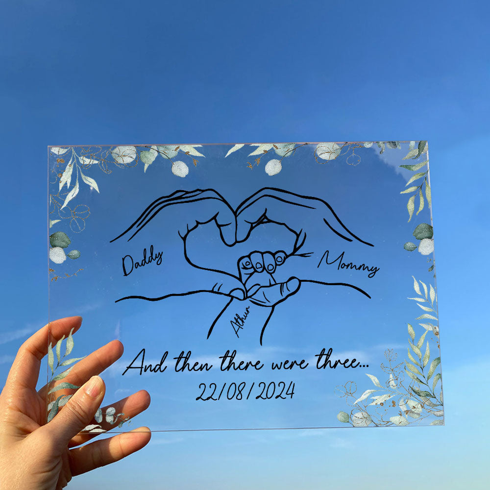 Personalized Acrylic Plaque - And Then There Were Three