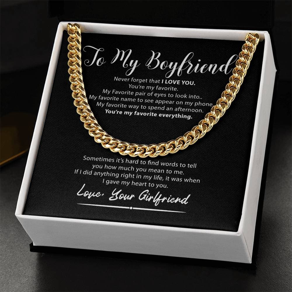 Anniversary necklace gift for boyfriend