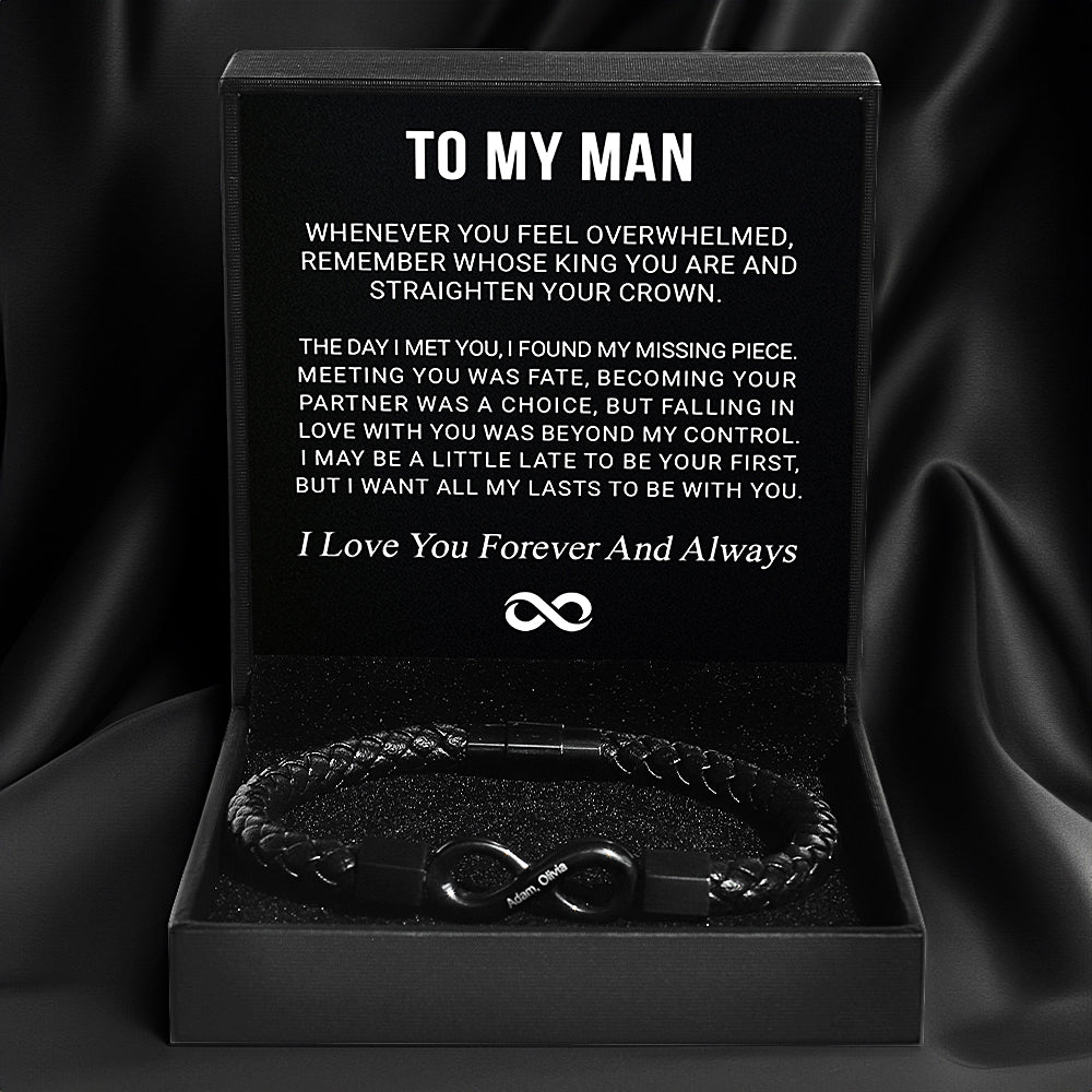 Personalized "To My Man" Bracelet – Stylish & Sentimental Jewelry