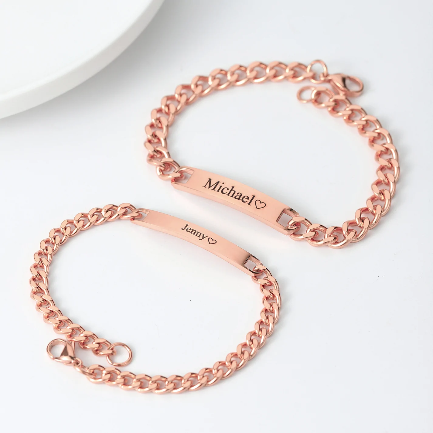 Bracelet set with engraving