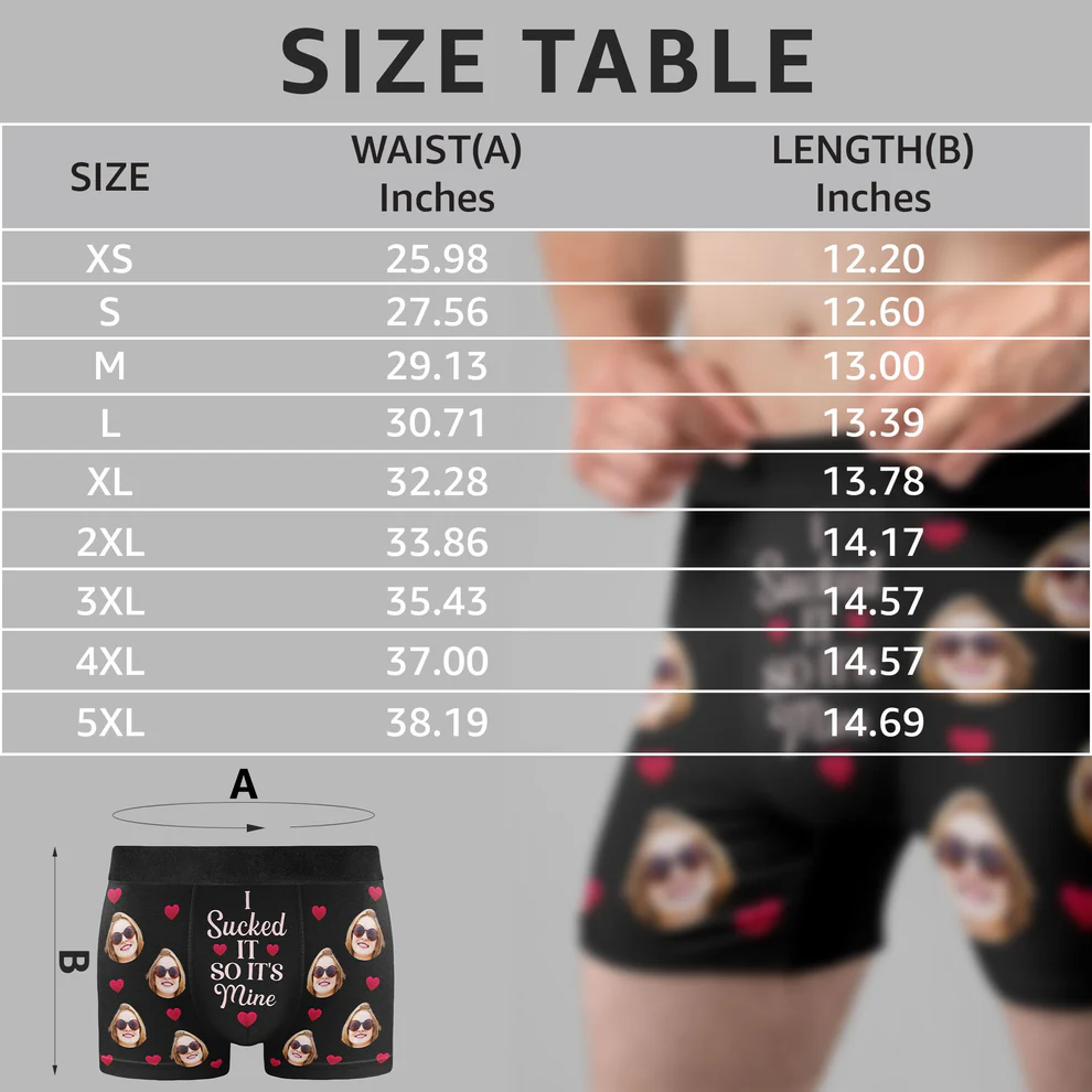 Personalized Photo Men's Boxer Briefs - I Sucked it So It's Mine