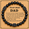 Men's Black Agate & Lava Stone Beaded Bracelet – Perfect Father's Day Gift