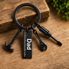 Tool Keychain for Dad – Stainless Steel Mini Hammer & Wrench Charm