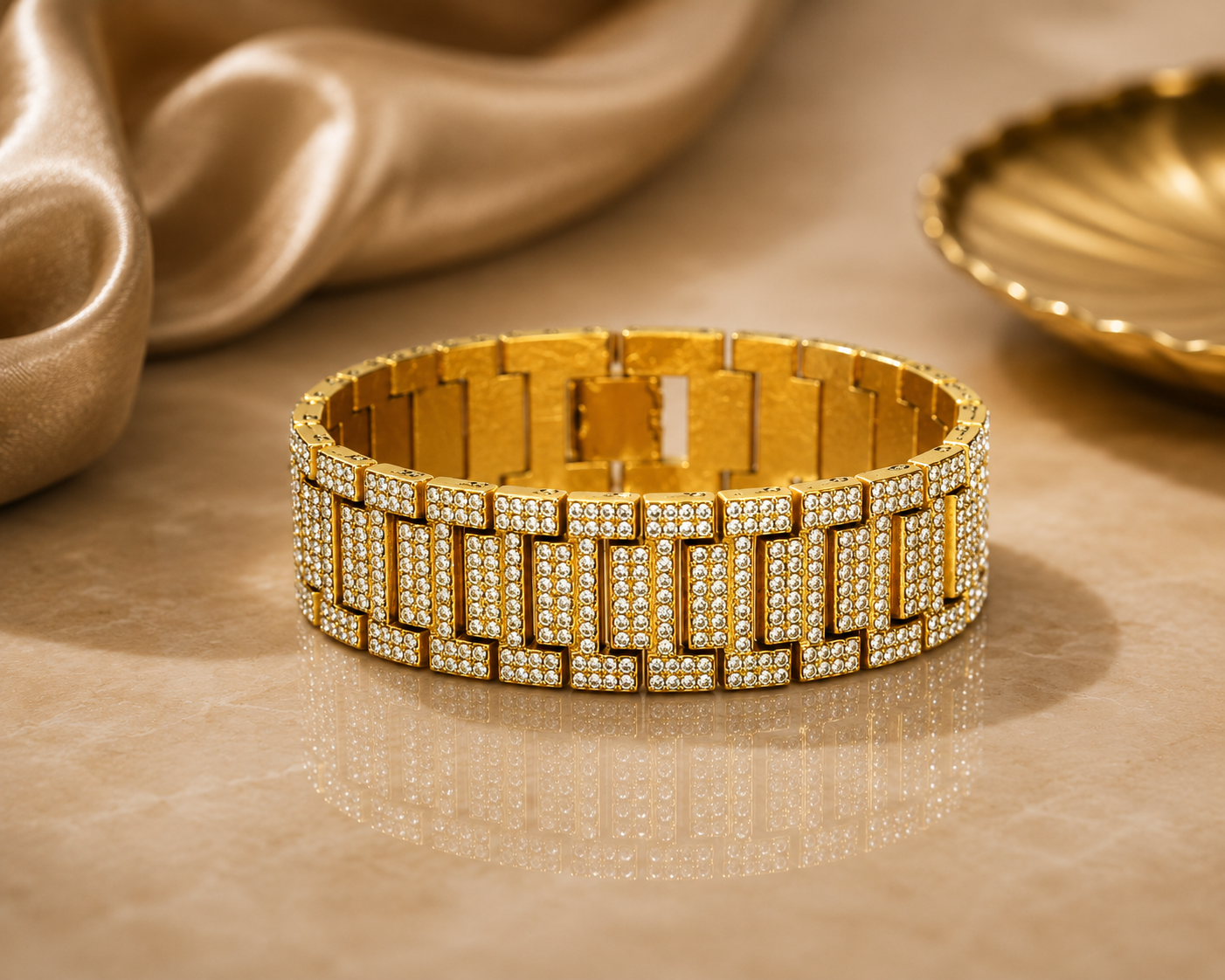 Men's Hip Hop Rhinestone Bracelet - CustomLove