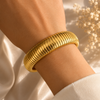 18K Gold Plated Tubogas Bangle Bracelet for Women - CustomLove