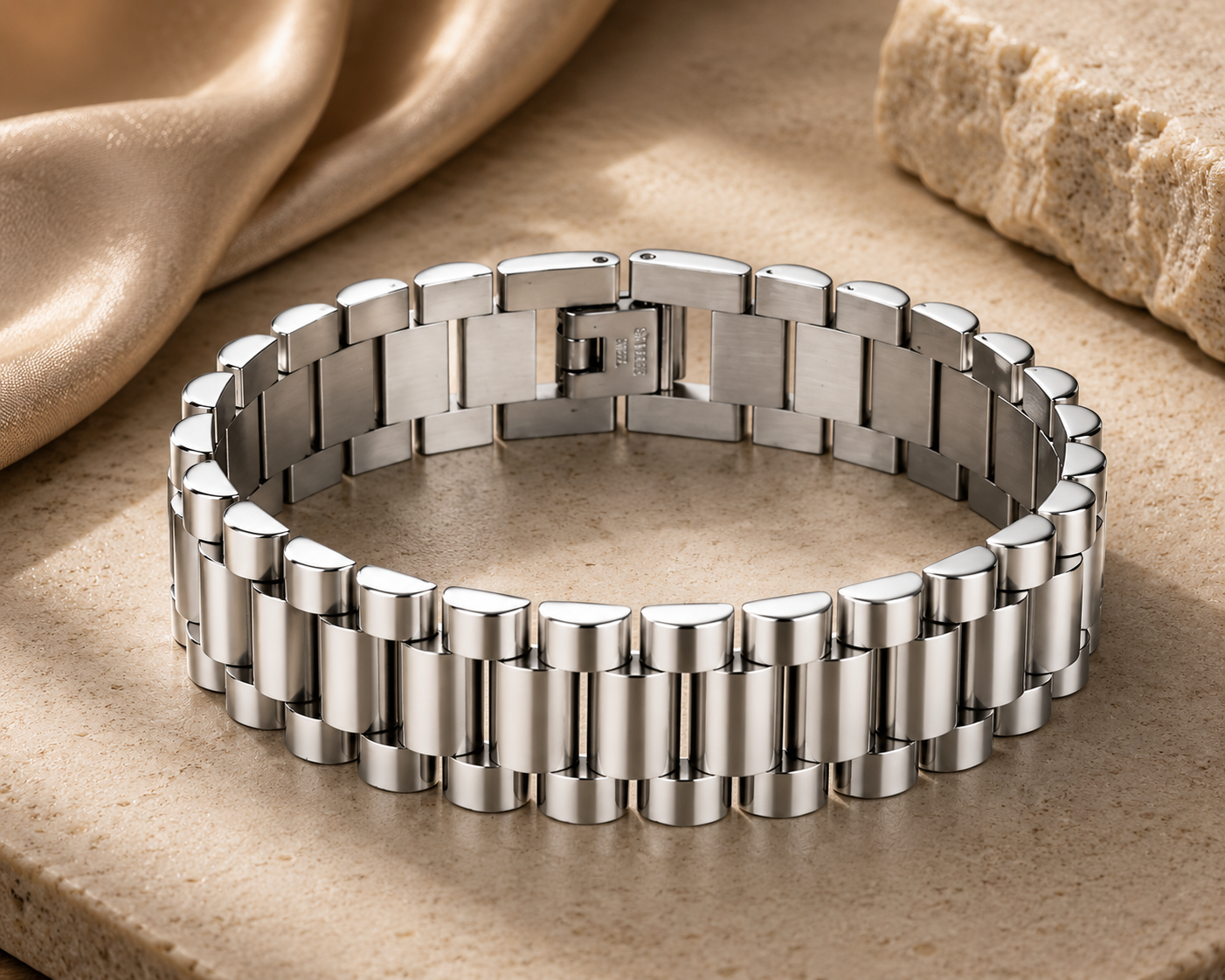 Classic President Style Stainless Steel Bracelet for Men - CustomLove