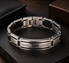 Stainless Steel Dad Link Bracelet for Men – Father's Day Keepsake
