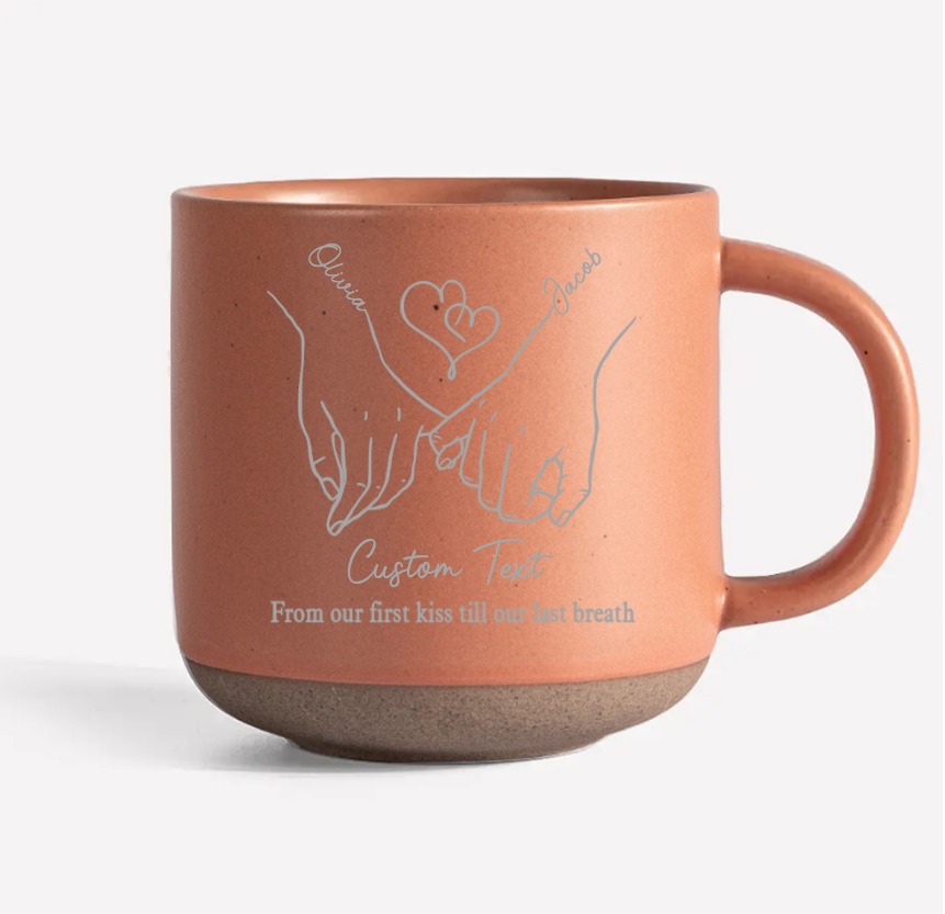 Personalized Pottery Mug - "Together Forever"