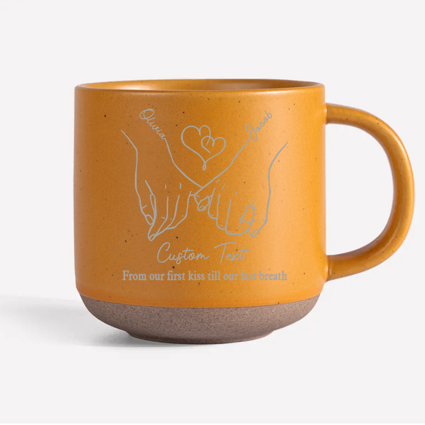 Personalized Pottery Mug - "Together Forever"