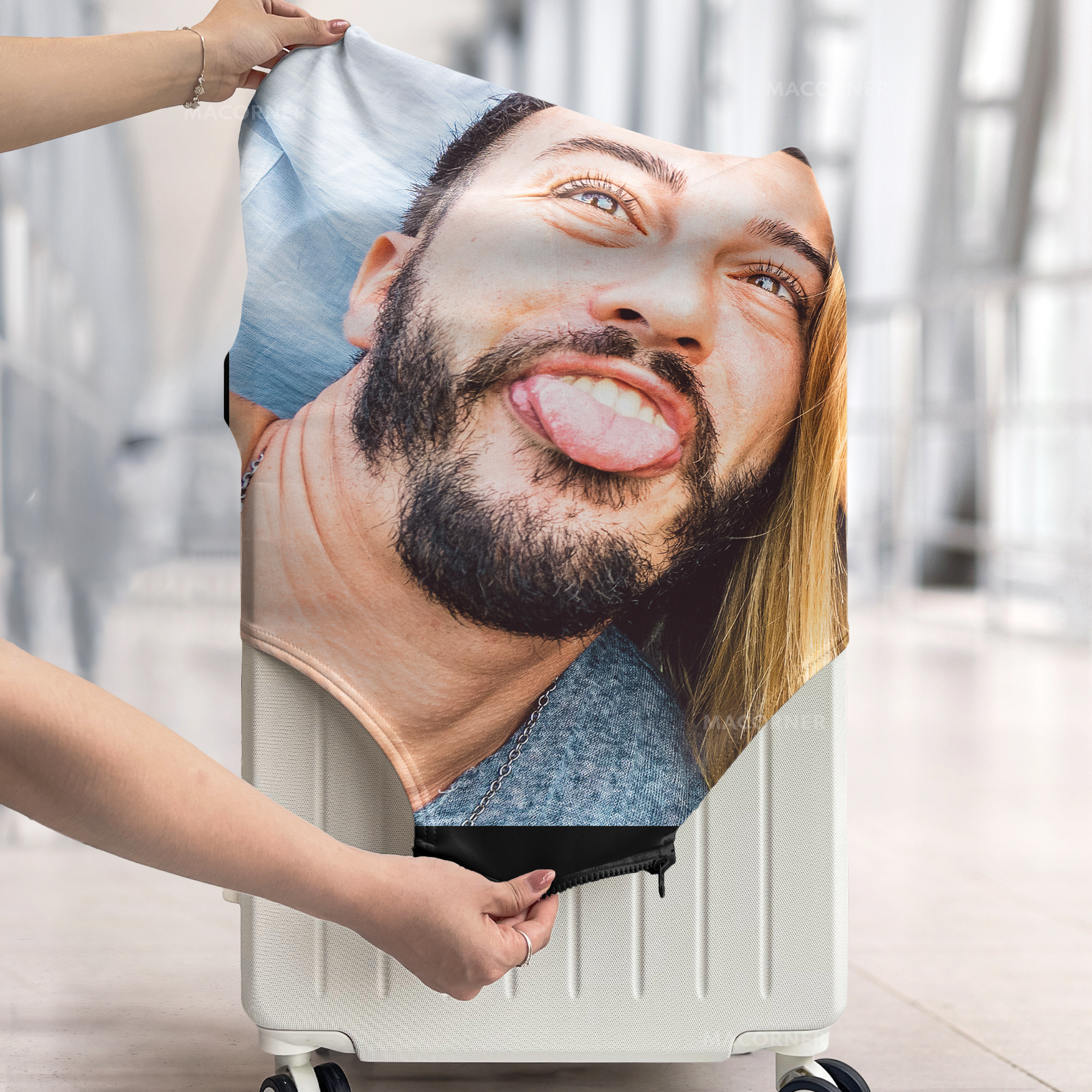 Personalized Photo Luggage Cover