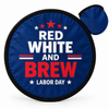 Red, White & Brew Labor Day Drink Coaster