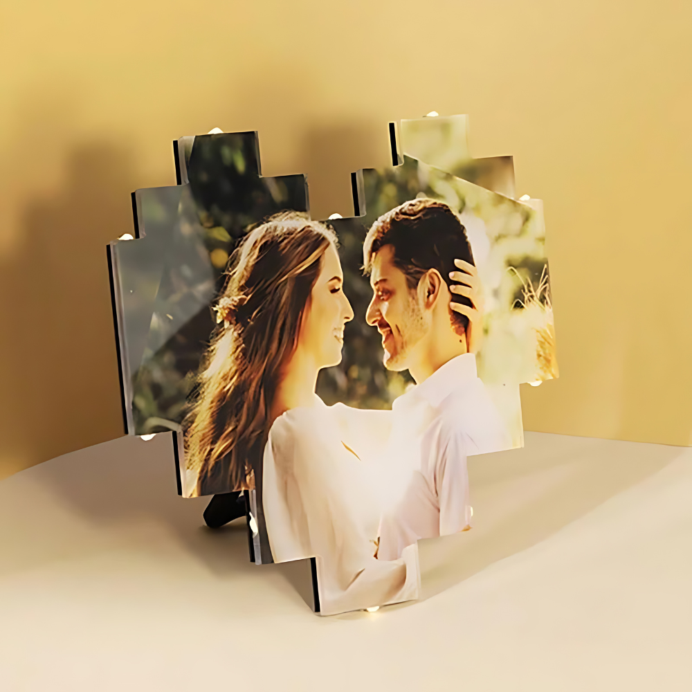 Personalized Picture Lamp - Heart Shaped