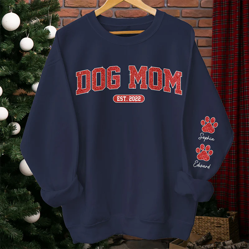 Personalized Unisex Sweatshirt With Design On Sleeve - I'm A Cool Dog/Cat Mama