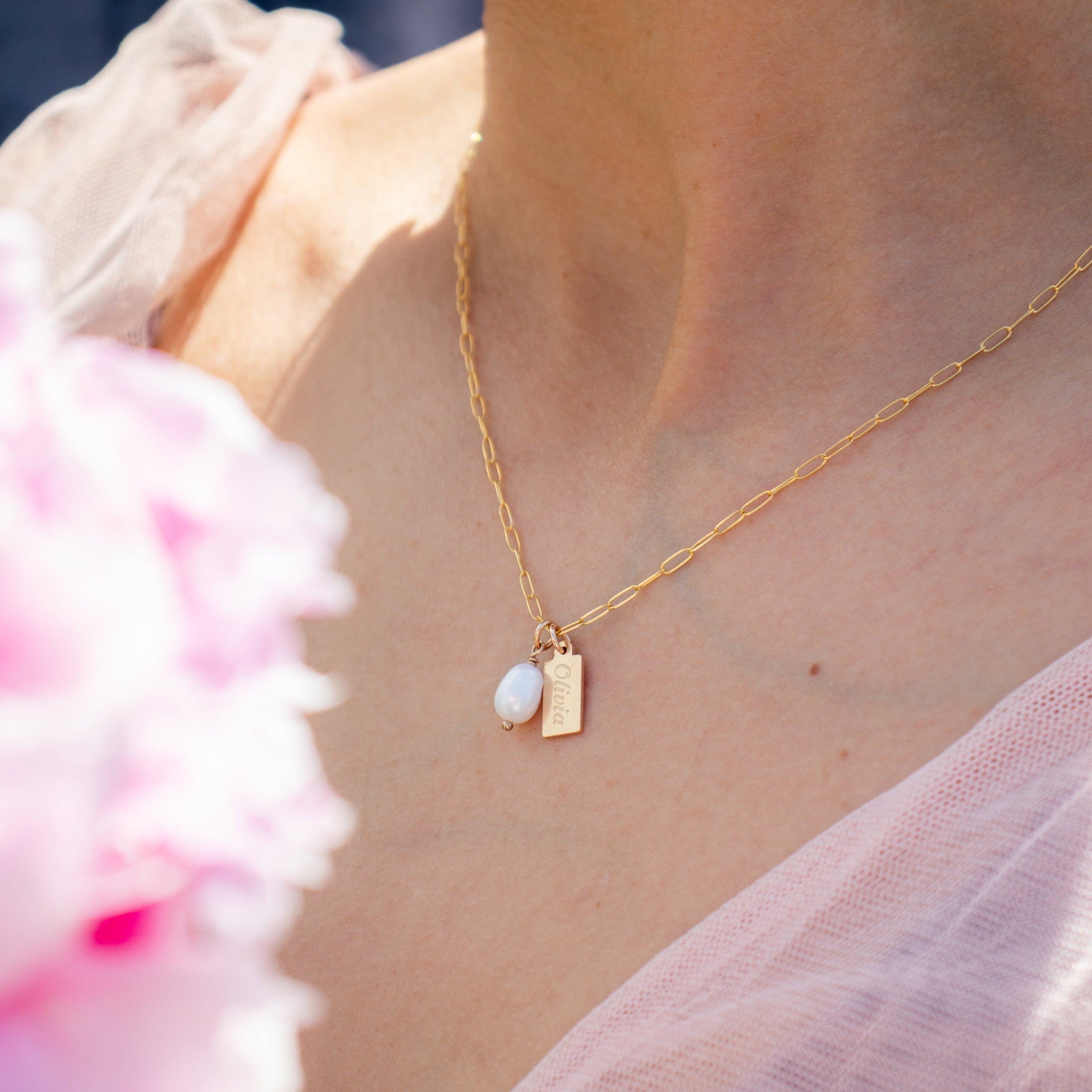 Personalized Pearl Necklace