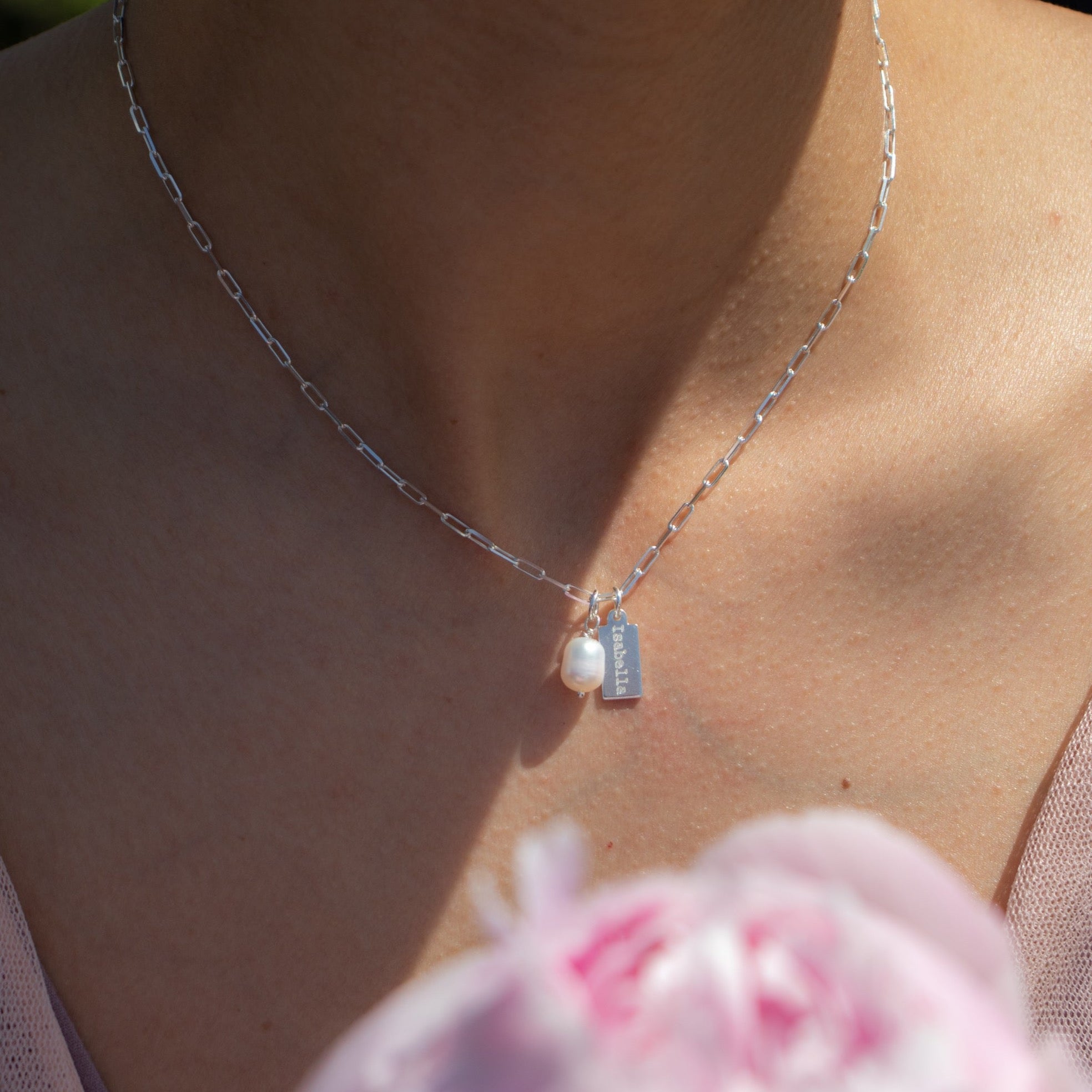 Personalized Pearl Necklace