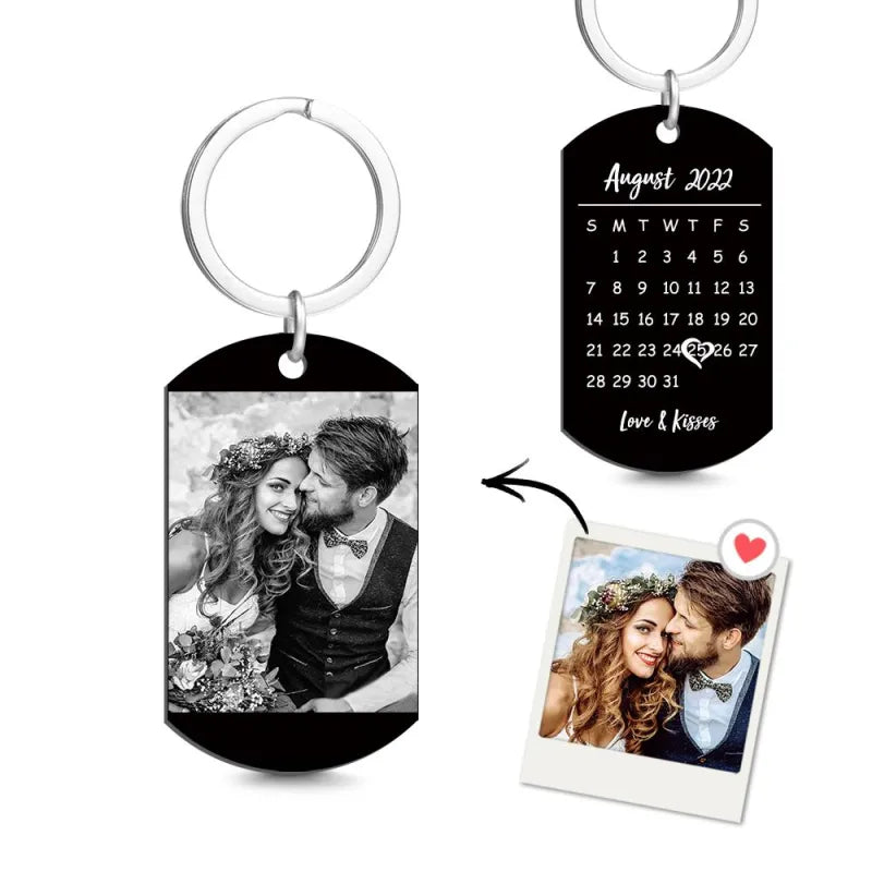 Engraved Calendar Keychain – Meaningful Anniversary Gift