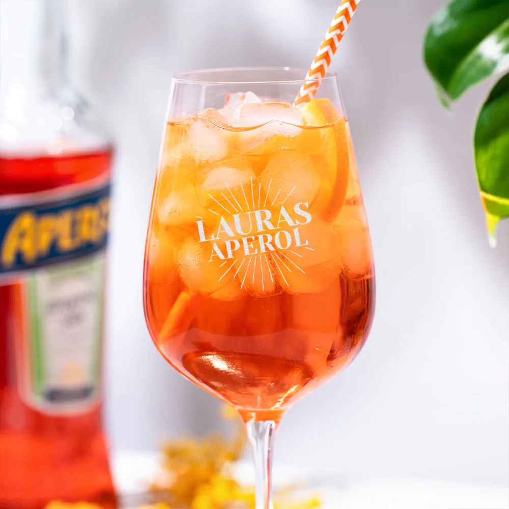 Personalized Aperol Spritz Glass With Name