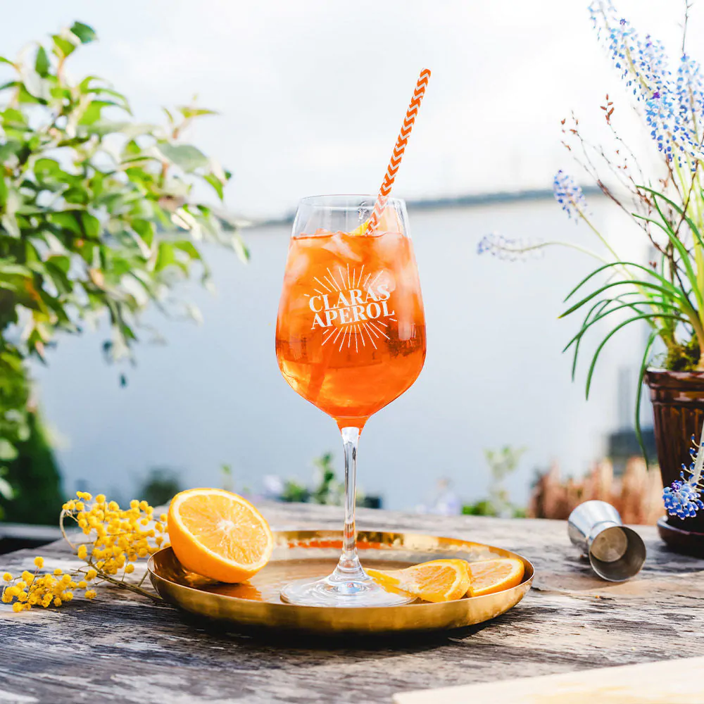 Personalized Aperol Spritz Glass With Name