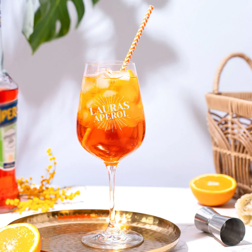 Personalized Aperol Spritz Glass With Name