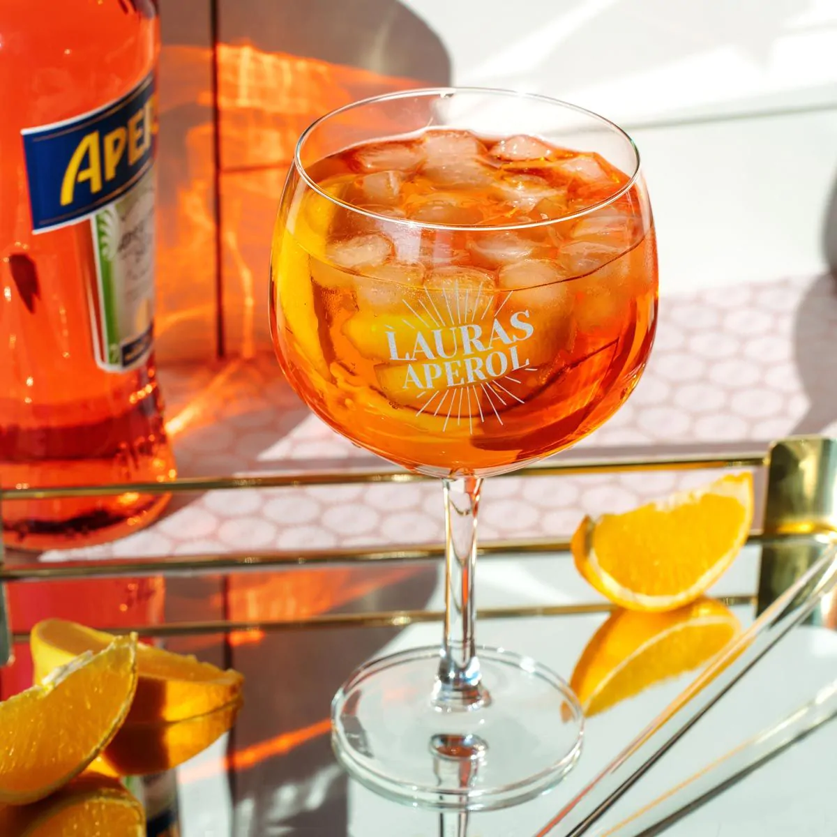 Personalized Aperol Spritz Glass With Name