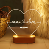 Personalized Heart Shaped Design Night Light