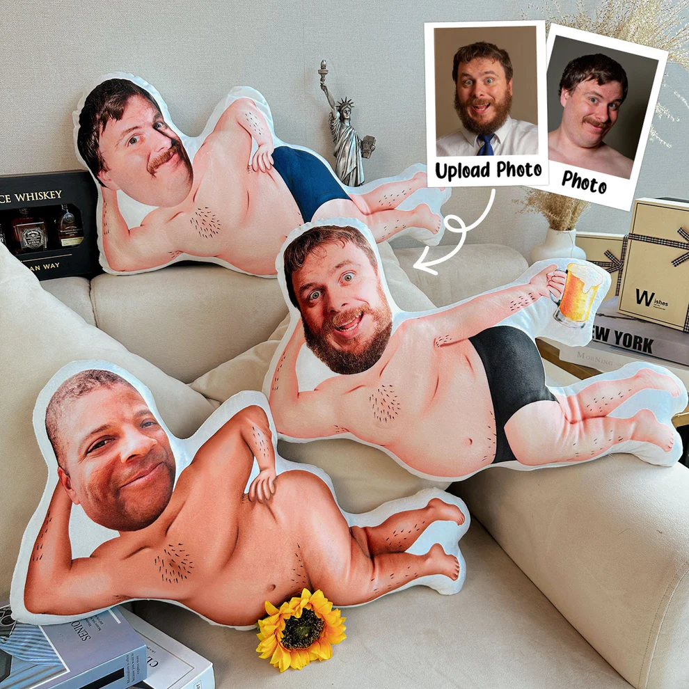 Custom Shaped Photo Pillow - Funny Face Wife Gifts